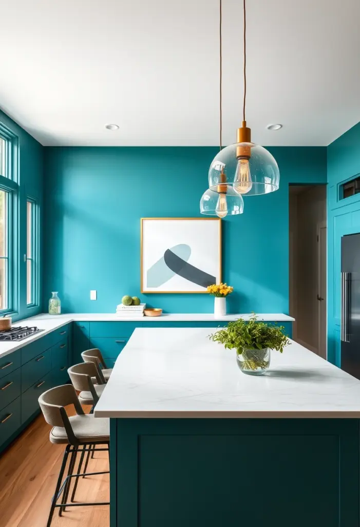 teal kitchen ideas 1