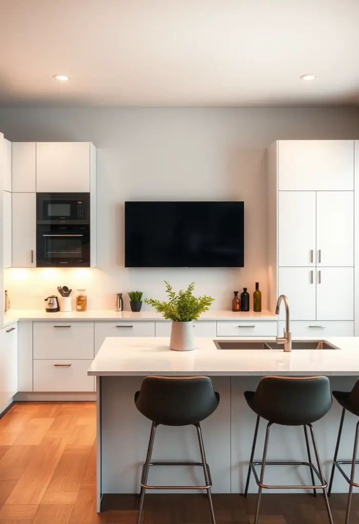 tv in kitchen ideas 1