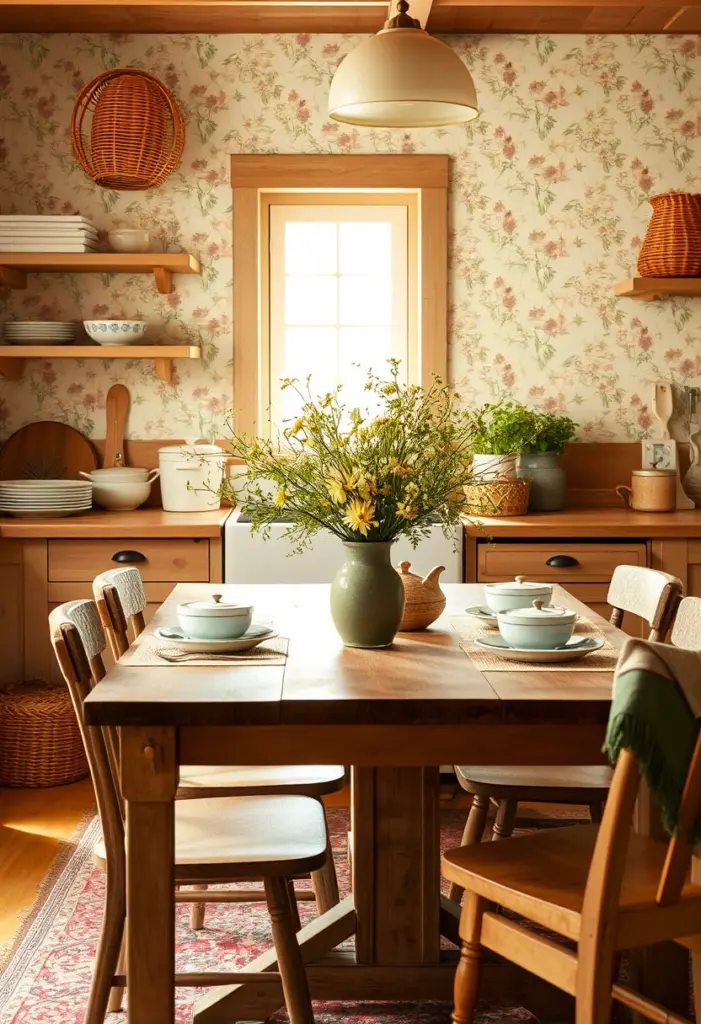 wallpaper in kitchen ideas 1