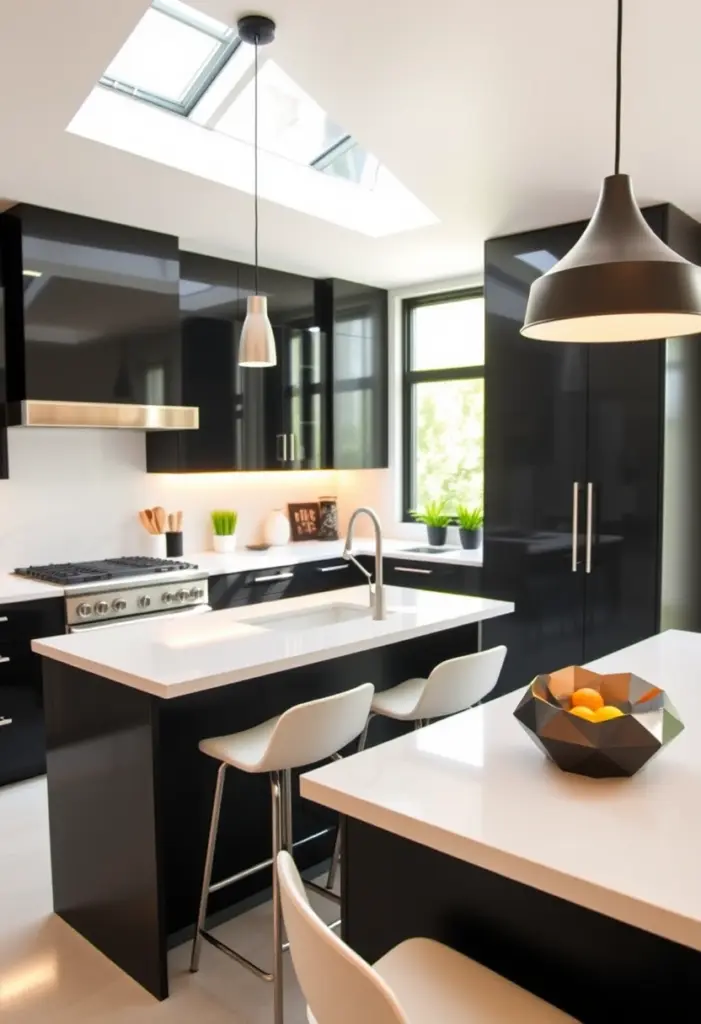 white and black kitchen ideas 1